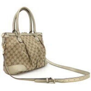 Gucci Tote Bag GG Sukey Gold Canvas Handles